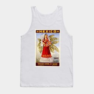 Tehuantepac - Vintage Mexico Travel Poster Design Tank Top